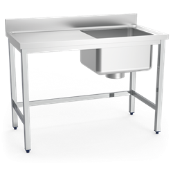 Mesa mural especial escayola cubeta dcha s/entrep 1200x600x850 mm.