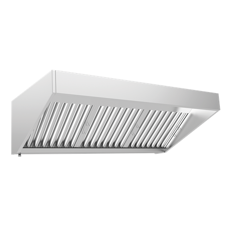 Campana extractora mural de acero inoxidable 1968x850x452 mm