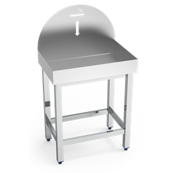 Cenicero inoxidable gran capacidad 600x400x750 mm.