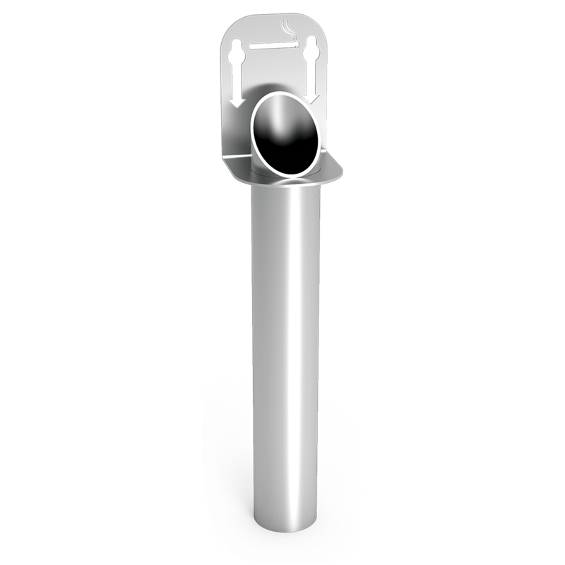 Cenicero mural para espacios reducidos 60x60x298 mm.