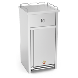 Contenedor para vaciado de bandejas de comida rápida