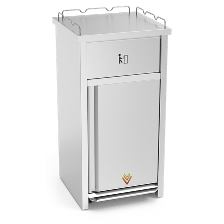 Contenedor para vaciado de bandejas de comida rápida