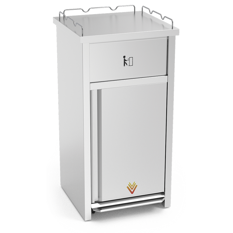 Contenedor XS para vaciado de bandejas de comida rápida