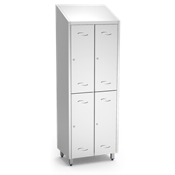 Taquilla mediana de 4 puertas de 680x480x2010 mm.