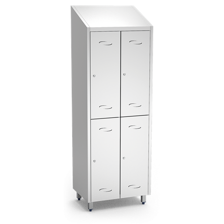 Taquilla mediana de 4 puertas de 680x480x2010 mm.