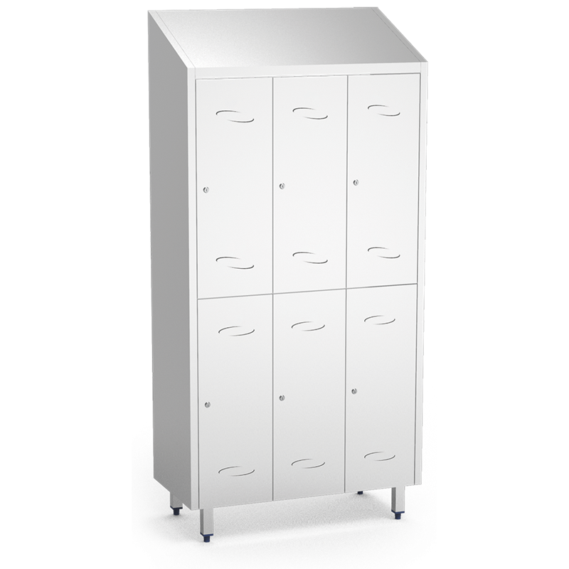 Taquilla grande de 6 puertas de 985x480x2010 mm.