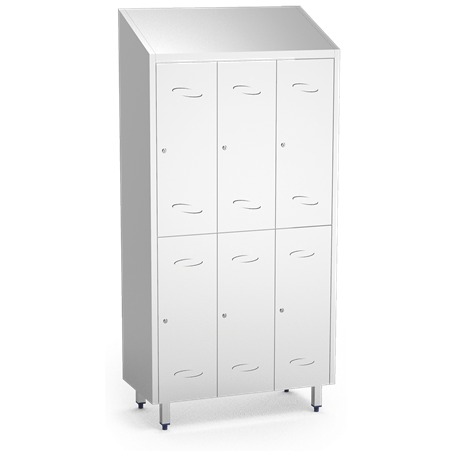 Taquilla grande de 6 puertas de 985x480x2010 mm.