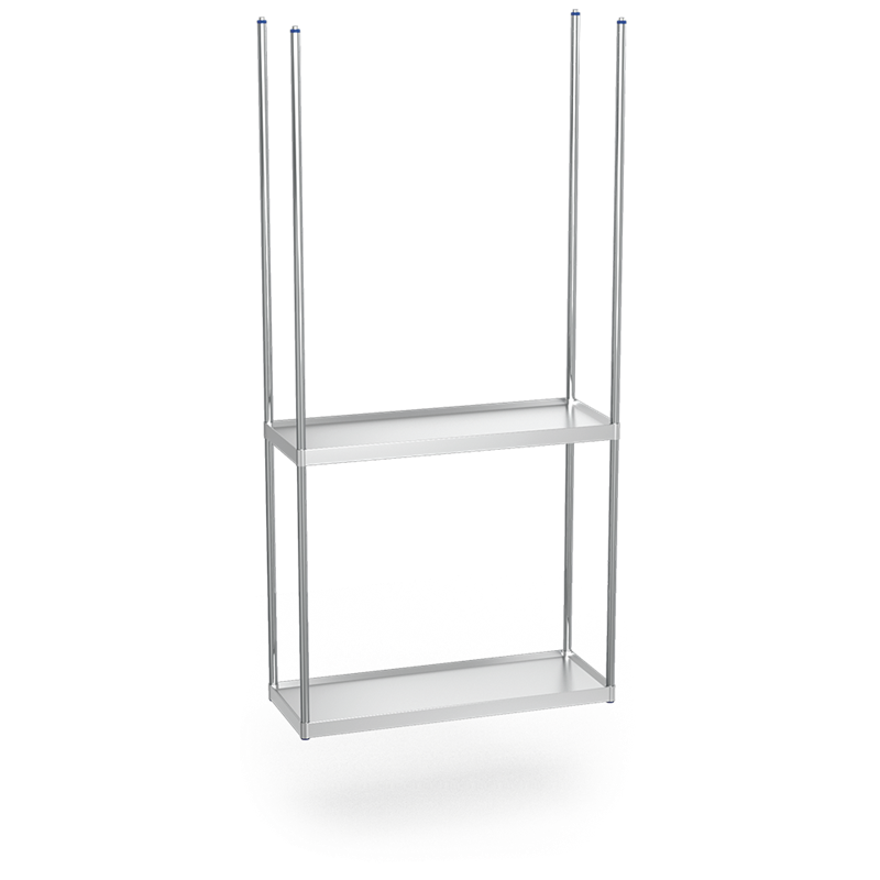 Estantería inox suspendida 991x391x2000 mm