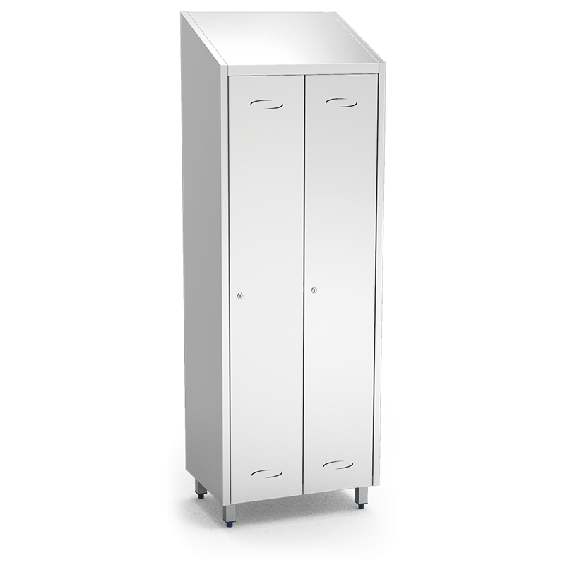 Taquilla mediana de 2 puertas de 680x480x2010 mm.