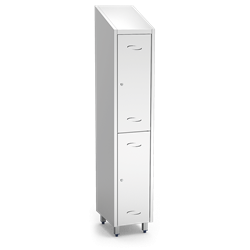 Taquilla pequeña de 2 puertas 370x480x2010 mm.