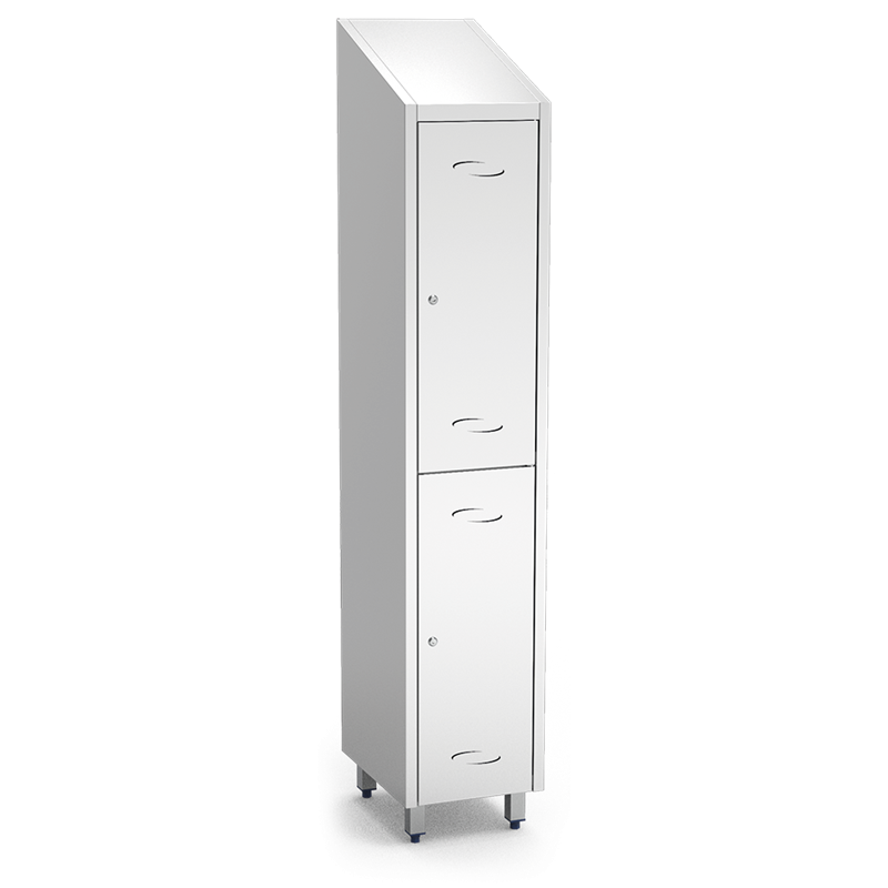 Taquilla pequeña de 2 puertas 370x480x2010 mm.