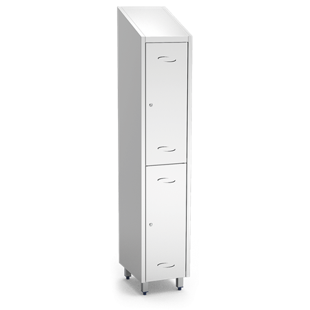 Taquilla pequeña de 2 puertas 370x480x2010 mm.