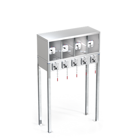 Consigna para 5 carros con taquilla de 4 puertas