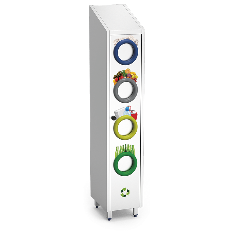 Contenedor de reciclaje vertical 370x480x2010 mm.