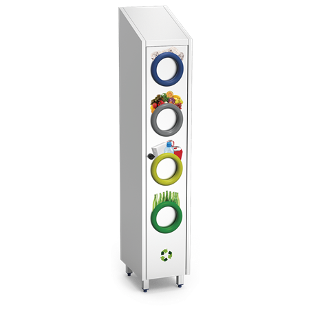 Contenedor de reciclaje vertical 370x480x2010 mm.