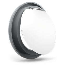 Conjunto de aro y trampilla color gris para contenedor