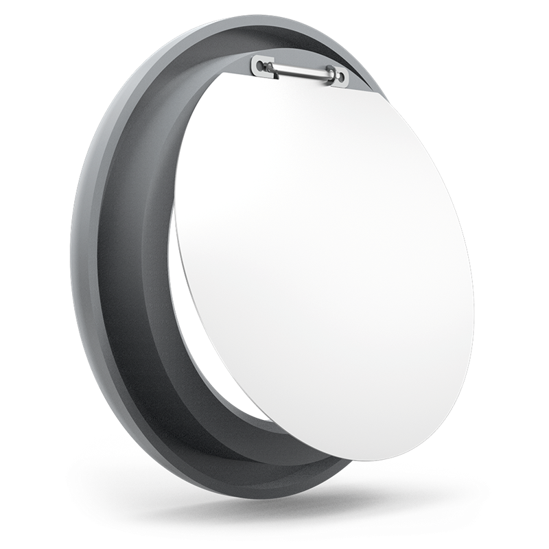 Conjunto de aro y trampilla color gris para contenedor