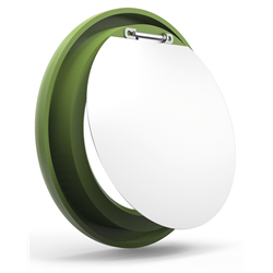 Conjunto de aro y trampilla color verde para contenedor