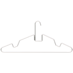 Percha industrial de acero inoxidable 420x190 mm.