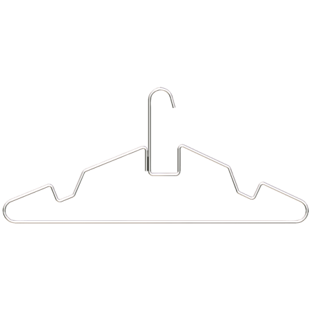 Percha industrial de acero inoxidable 420x190 mm.