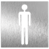 Pictograma inoxidable "Aseo Hombre" 120x120x1.5 mm.