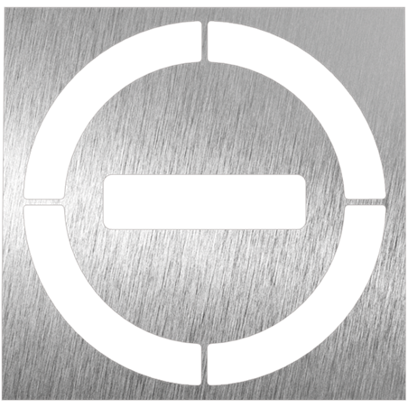 Pictograma inoxidable "Prohibido" 120x120x1.5 mm.