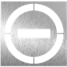Pictograma inoxidable "Prohibido" 120x120x1.5 mm.