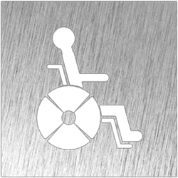 Pictograma inoxidable "Discapacitado" 120x120x1.5 mm