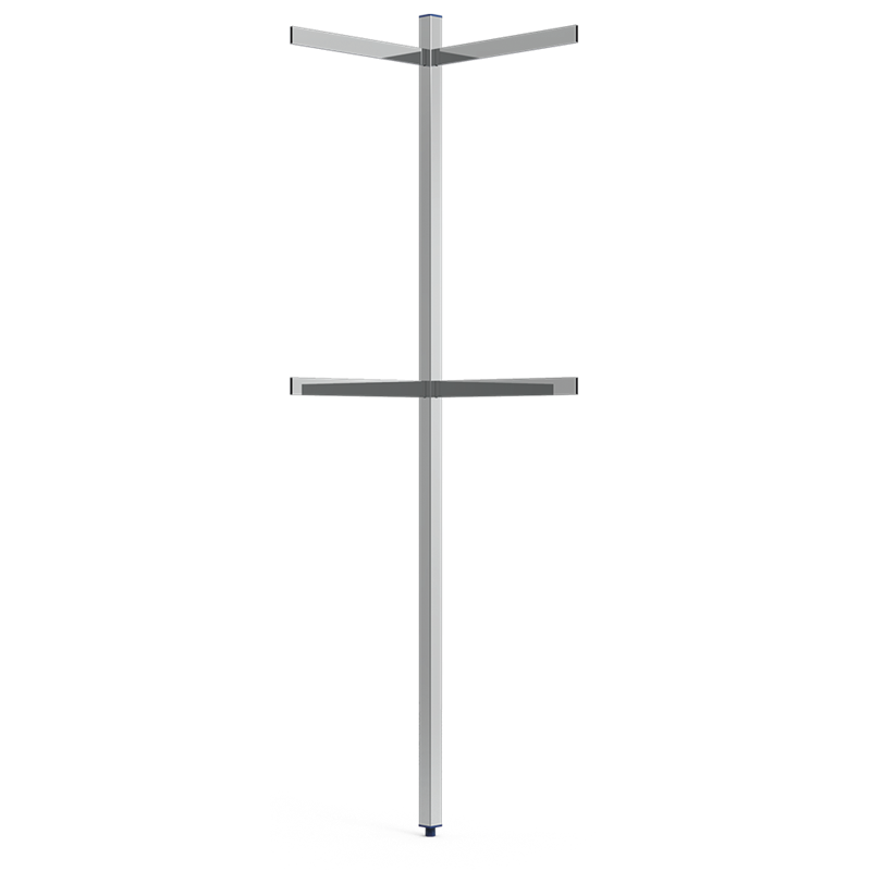 Columna perforada p/pletina esquina 40x40x2000 mm.