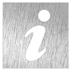 Pictograma inoxidable "Información" 120x120x1.5 mm