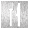 Pictograma inoxidable "Restaurante" 120x120x1.5 mm