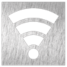 Pictograma inoxidable "Zona Wifi" 120x120x1.5 mm.
