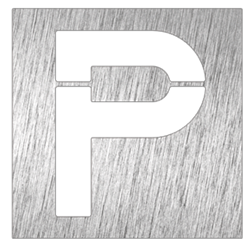 Pictograma inoxidable "Parking" 120x120x1.5 mm.
