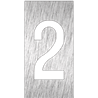 Pictograma inoxidable "Número 2" 60x120x1.5 mm.