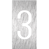 Pictograma inoxidable "Número 3" 60x120x1.5 mm.