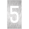 Pictograma inoxidable "Número 5" 60x120x1.5 mm.