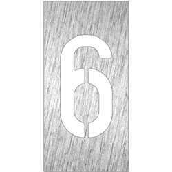 Pictograma inoxidable "Número 6/9" 60x120x1.5 mm.