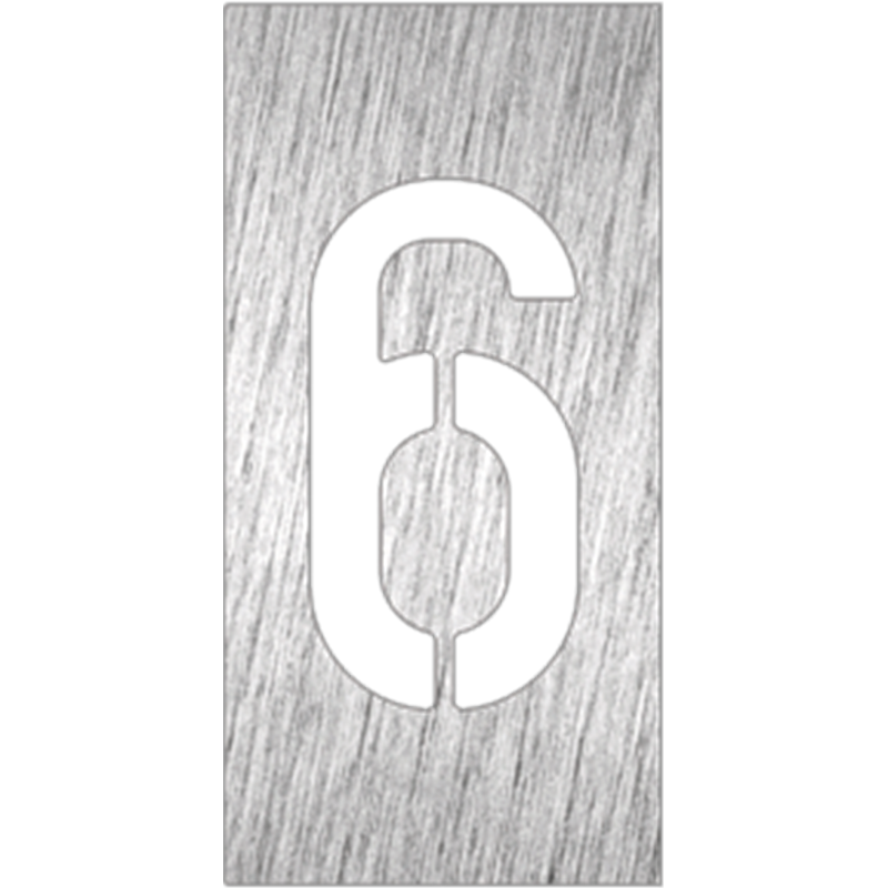 Pictograma inoxidable "Número 6/9" 60x120x1.5 mm.