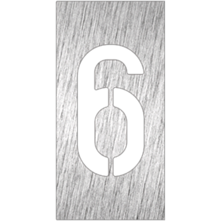 Pictograma inoxidable "Número 6/9" 60x120x1.5 mm.
