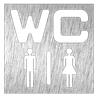 Pictograma inoxidable "WC" 120x120x1.5 mm.