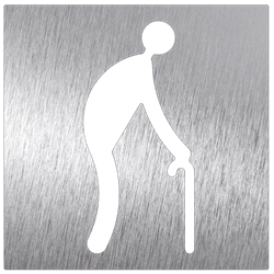 Pictograma inoxidable - Tercera edad 120x120 mm