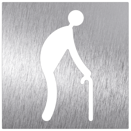 Pictograma inoxidable - Tercera edad 120x120 mm