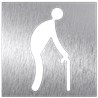 Pictograma inoxidable - Tercera edad 120x120 mm