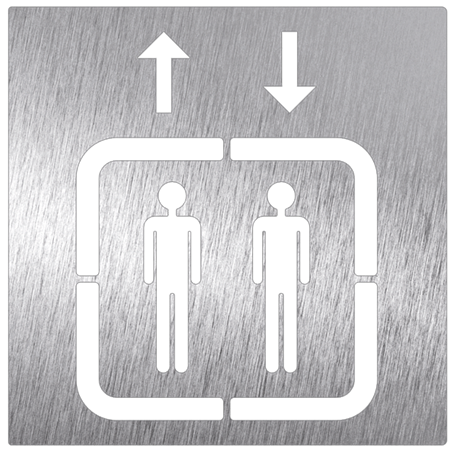 Pictograma inoxidable - Ascensor 120x120 mm