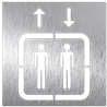 Pictograma inoxidable - Ascensor 120x120 mm