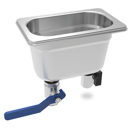 Lavaporcionador de helados para encastrar 176x108x151 mm