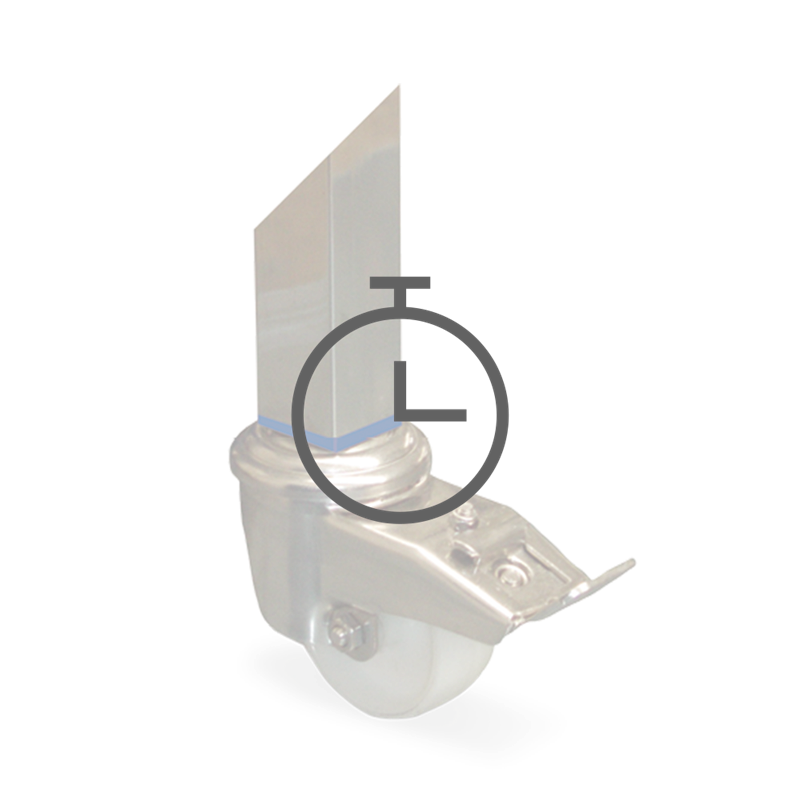 Acoplar rueda a pata de 40x40 mm.