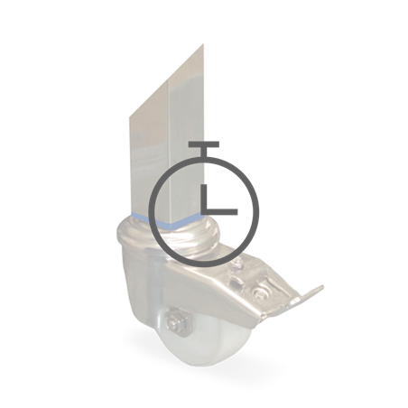 Acoplar rueda a pata de 40x40 mm.