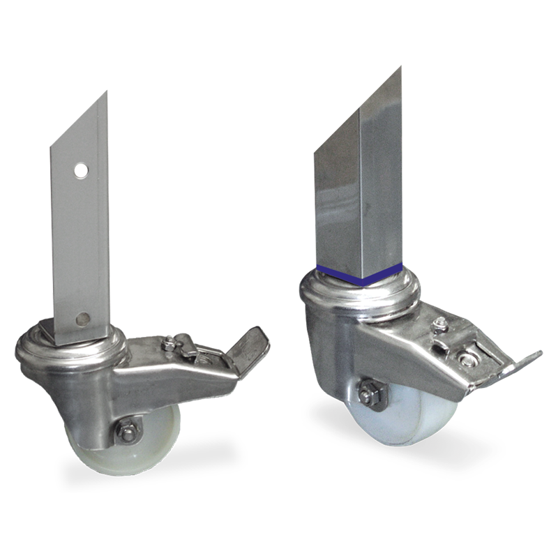 Acoplar rueda a soporte de estantería