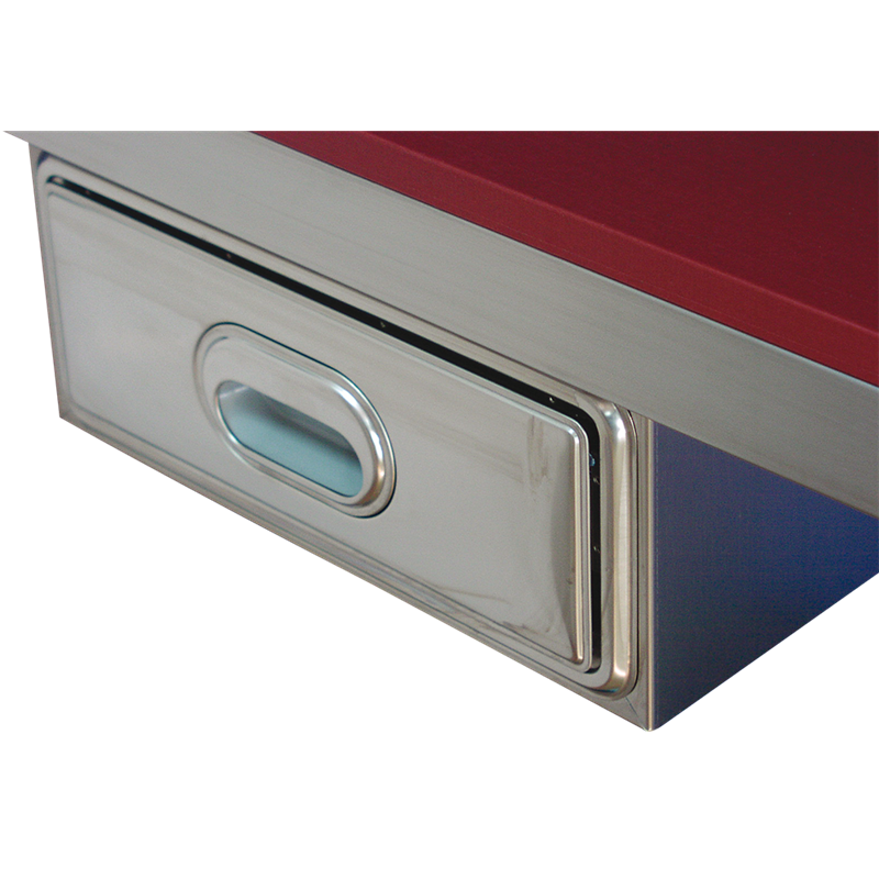 Cajón con golpeador para posos de café acoplado